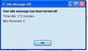 AOL Idle Message Off