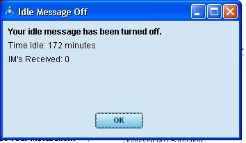 AOL Idle Message Off