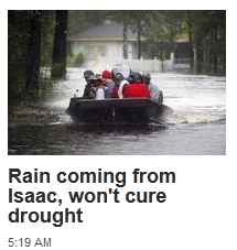 Isaac won't cure the draught